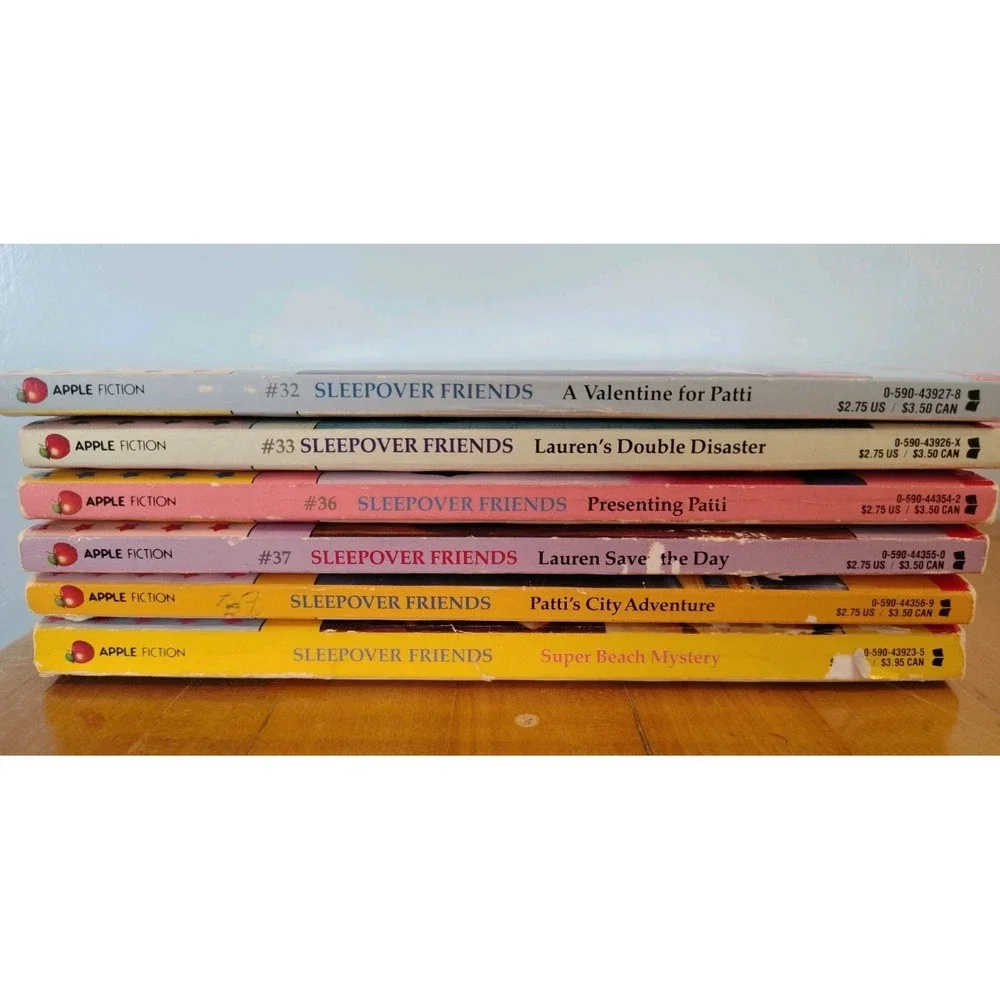Sleepover Friends Book‎ Lot of 6 Apple Paperbacks Vtg 1991  #32,33,36,37 ,38